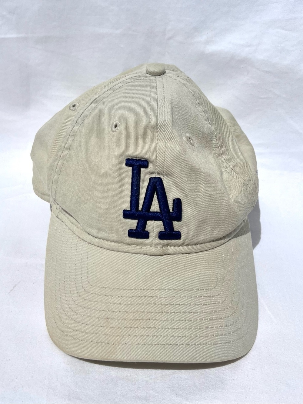 LA Dodgers Baseball Hat New Era 9 Twenty Stone Grey Beige Navy